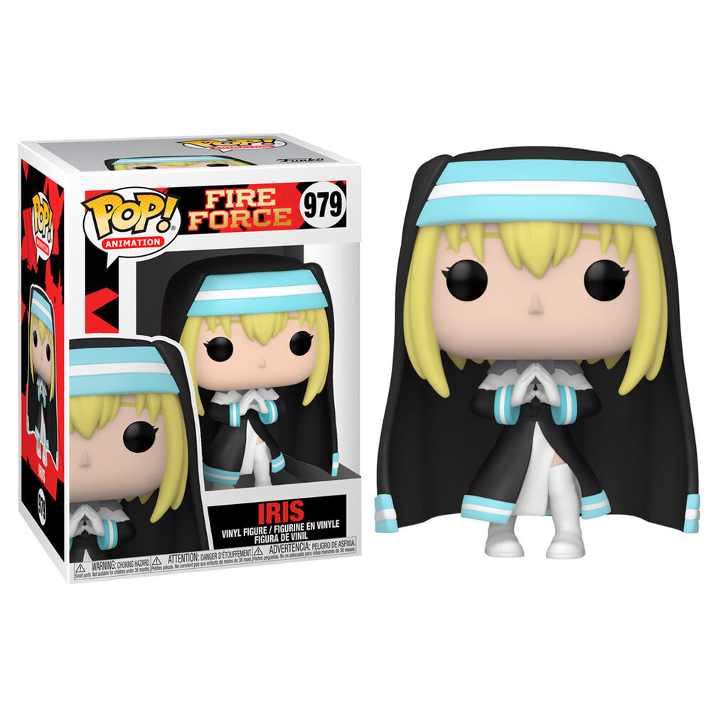 Figura Funko POP! de Iris de Fire Force con atuendo negro y detalles turquesa - 2