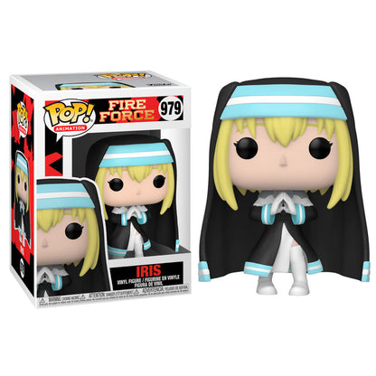 Figura Funko POP! de Iris de Fire Force con atuendo negro y detalles turquesa - 2