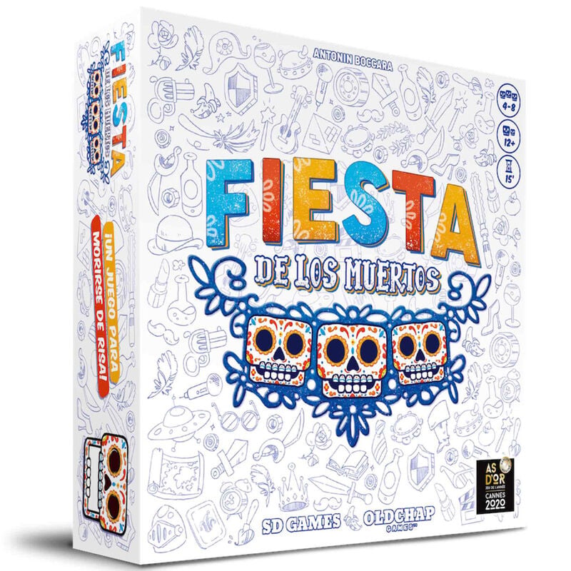 Caja del juego de mesa cooperativo Fiesta de los Muertos