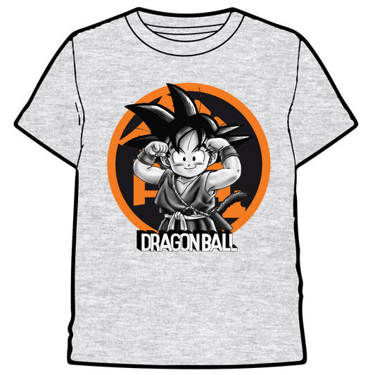 Camiseta gris de Dragon Ball con Goku y gráfico frontal - 3