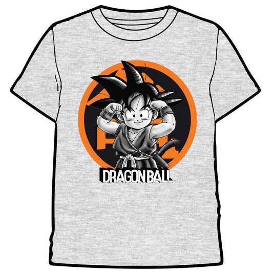Camiseta gris de Dragon Ball con Goku y gráfico frontal - 2