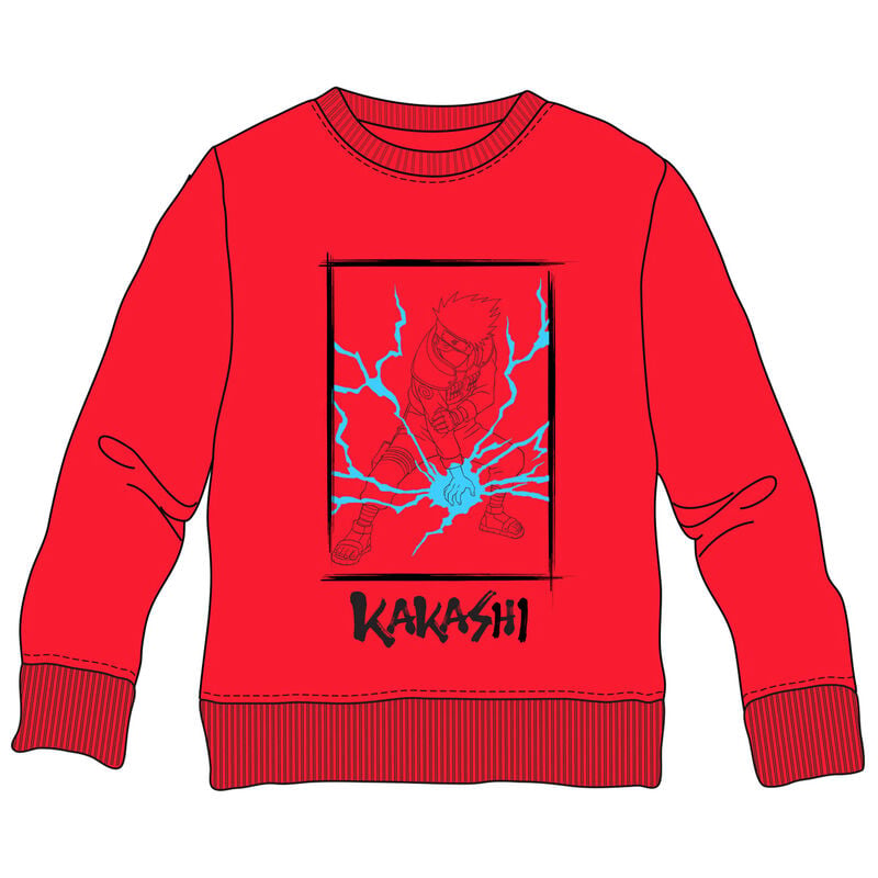 Sudadera infantil roja de Kakashi de Naruto