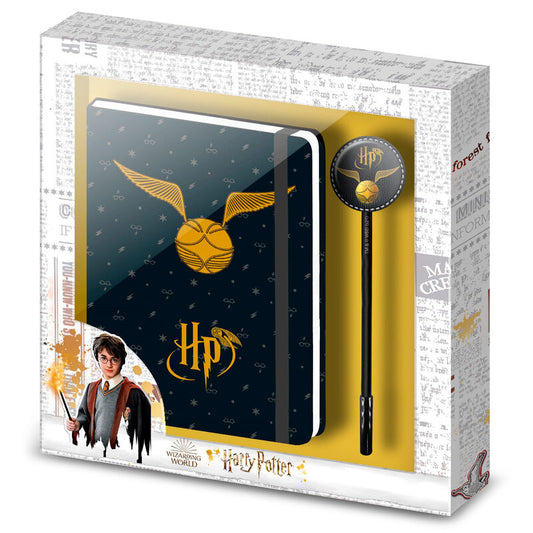 Set diario negro y dorado Wings Harry Potter con bolígrafo decorativo - 2