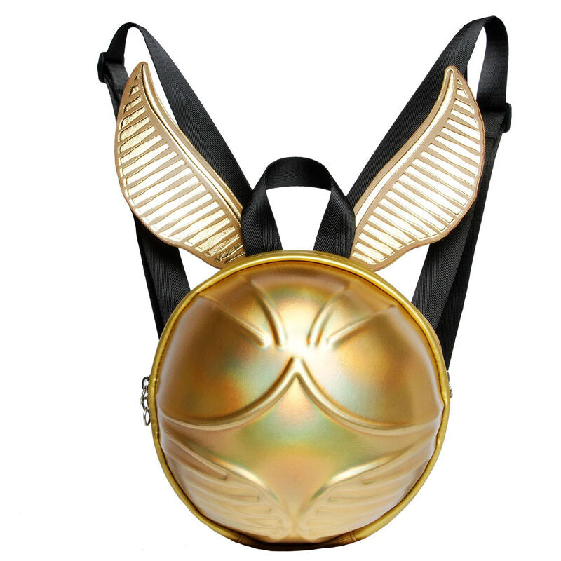 Mochila bolso dorada con forma de Snitch de Harry Potter y alas - 2