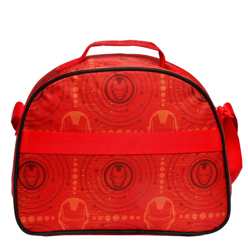 Bolsa portameriendas roja 3D de Iron Man con correa - 3
