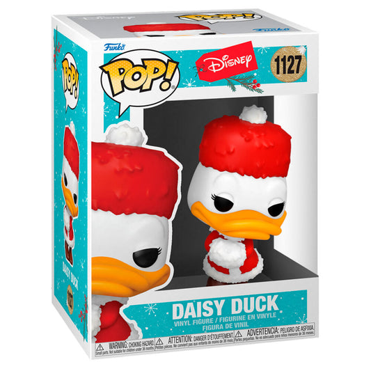 Figura Funko POP! de Daisy Duck con atuendo navideño rojo y blanco - 3