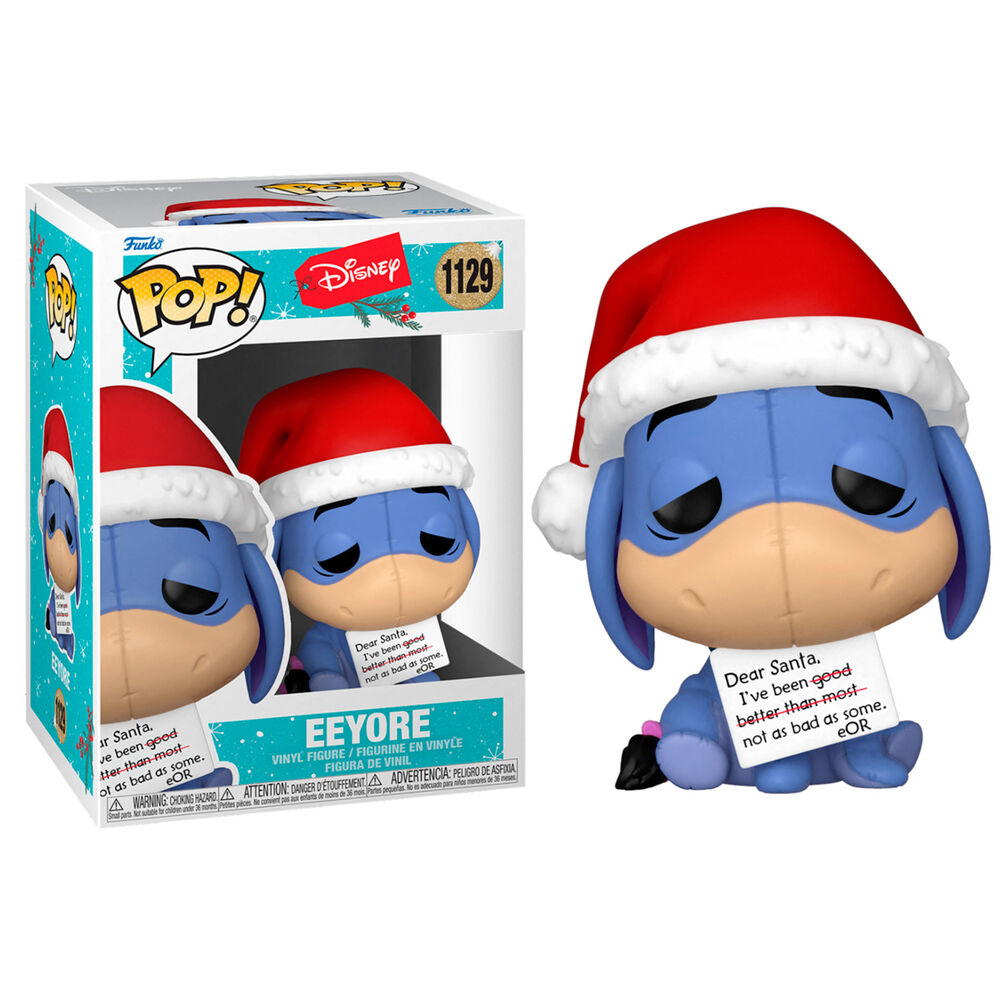 Figura Funko POP! Disney Holiday de Eeyore con gorro de Santa