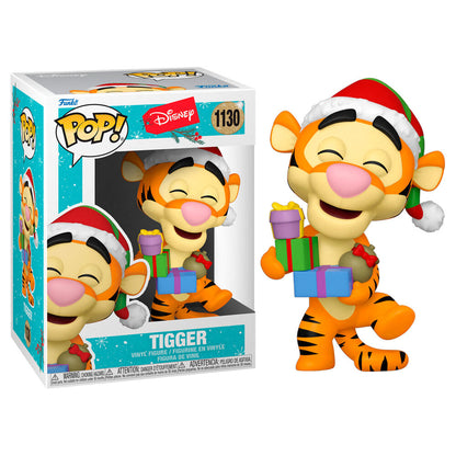 Figura Funko POP! Disney Holiday de Tigger con gorro navideño y regalos