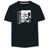 Camiseta negra de Naruto para adulto con ilustración frontal en blanco y negro