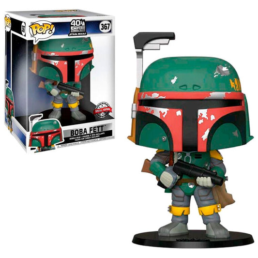 Figura FUNKO POP! Super Sized de Boba Fett con casco y bláster