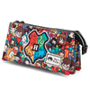 Portatodo triple Harry Potter multicolor con emblema de Hogwarts
