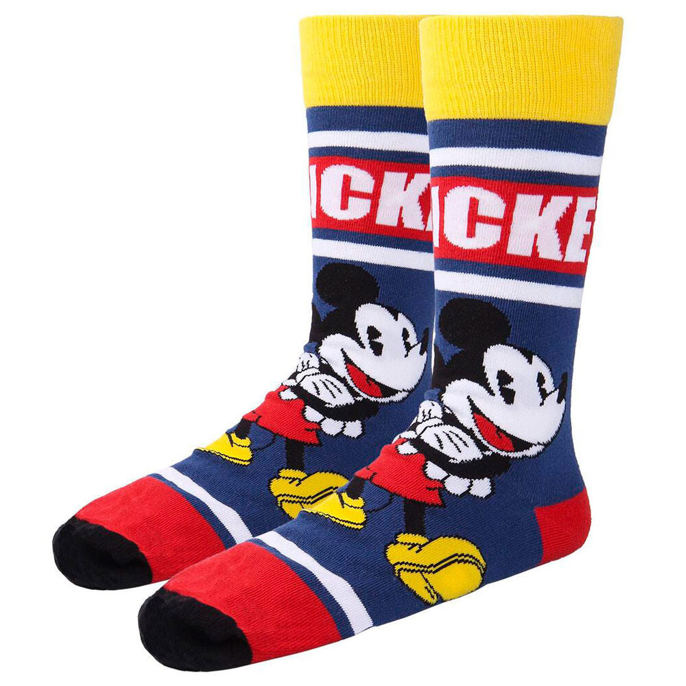 Set de tres pares de calcetines Mickey Disney en gris, azul marino y blanco - 3