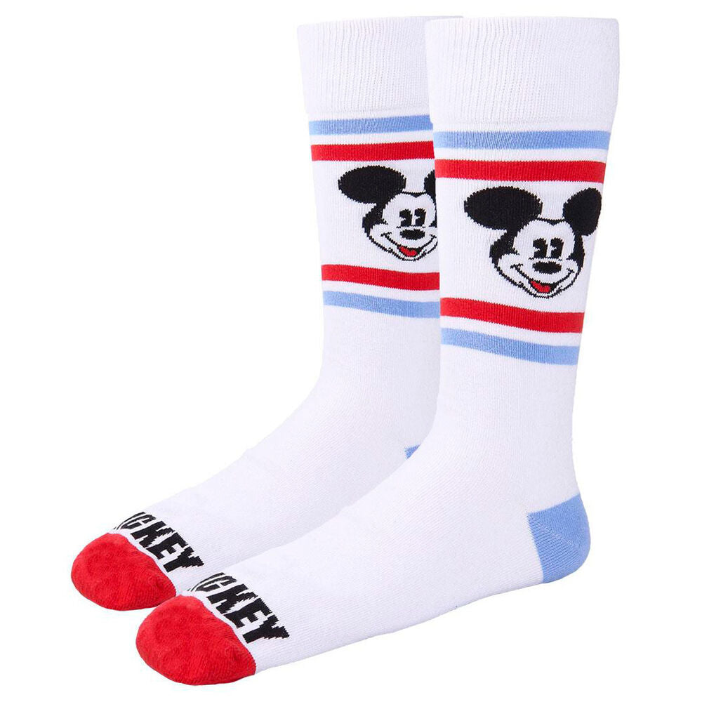 Set de tres pares de calcetines Mickey Disney en gris, azul marino y blanco - 4