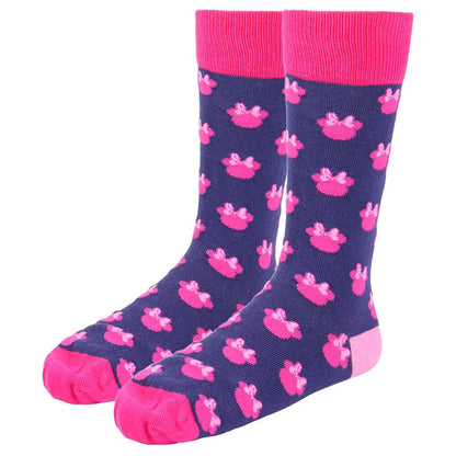 Set de tres pares de calcetines Minnie Disney en azul marino, blanco y rosa - 3