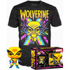 Set FUNKO Marvel Wolverine Black Light con camiseta negra y figura POP