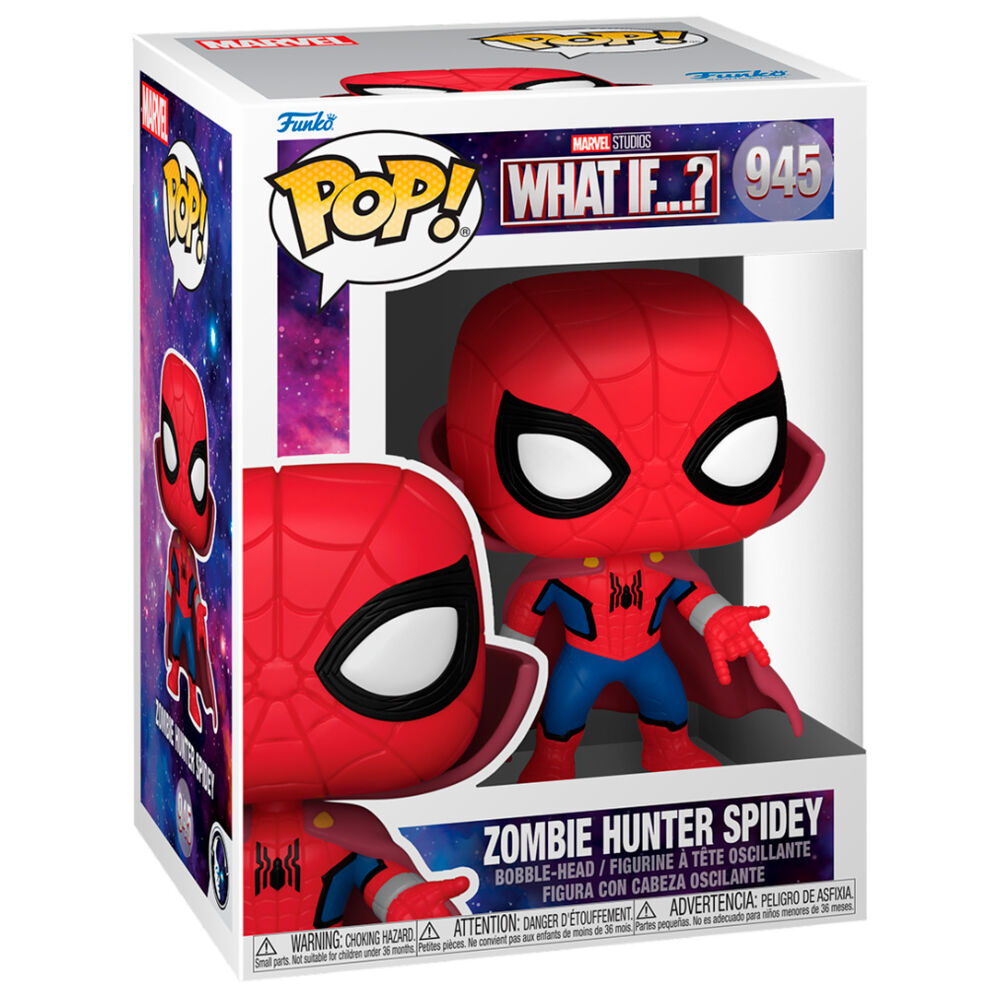 Figura Funko POP! Marvel What If...? Zombie Spider-Man con capa burdeos - 3