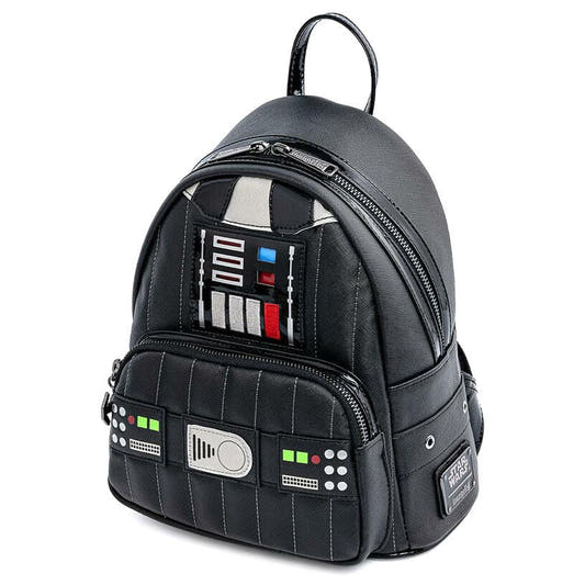 Mochila negra Loungefly de Darth Vader con panel de control Star Wars