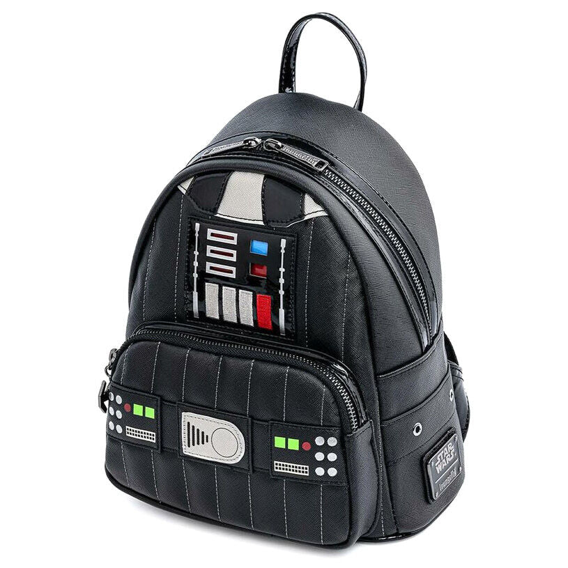 Mochila negra Loungefly de Darth Vader con panel de control Star Wars