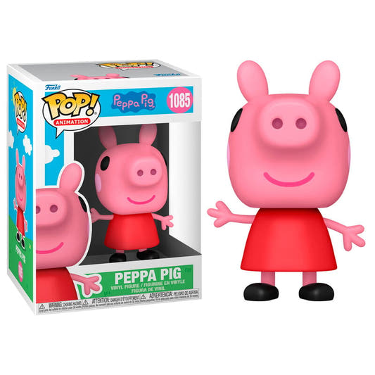 Figura Funko POP! de Peppa Pig con vestido rojo en caja con ventana