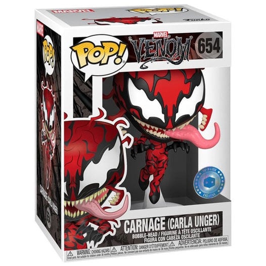 Figura Funko POP! Marvel de Carnage Carla Unger Exclusive en caja con ventana
