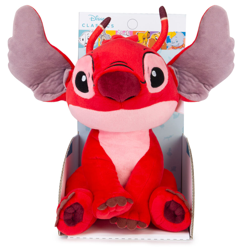 Peluche rojo de Leroy Stitch Disney de 30 cm