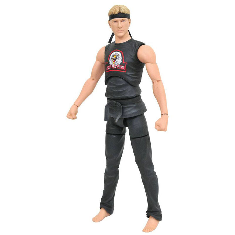 Figura articulada de Johnny Lawrence de Cobra Kai con uniforme negro