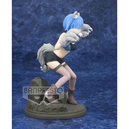 Figura de Ram de Re:Zero Espresto Monster Motions sobre base rocosa - 3