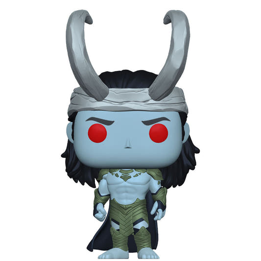 Figura Funko POP! Frost Giant Loki con casco de cuernos y armadura verde