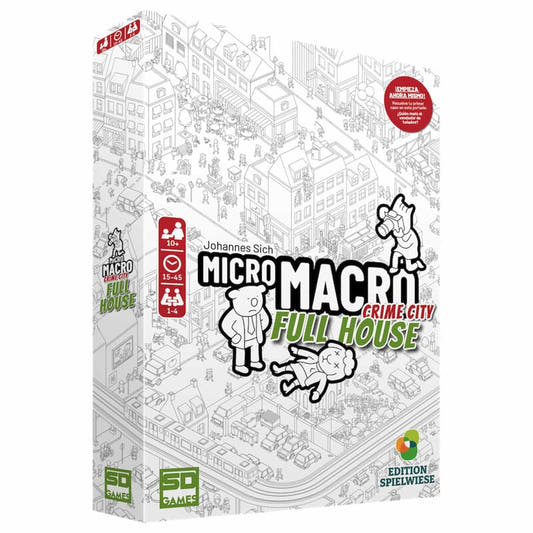 Caja del juego de mesa MicroMacro Crime City Full House