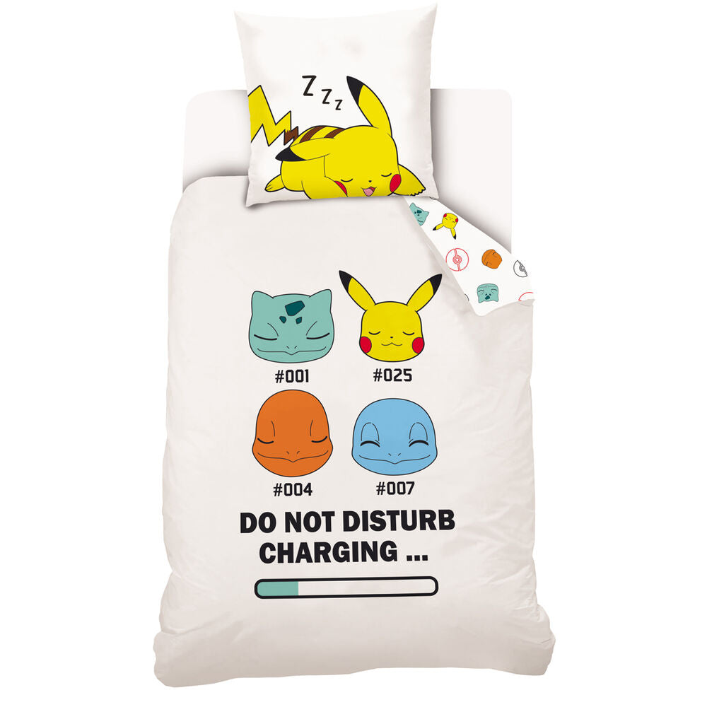 Funda nórdica Pokémon de algodón con Pikachu y otros Pokémon
