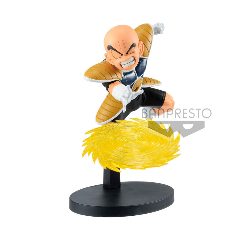 Figura de Krillin de Dragon Ball Z con armadura saiyan y efecto de energía amarillo - 2