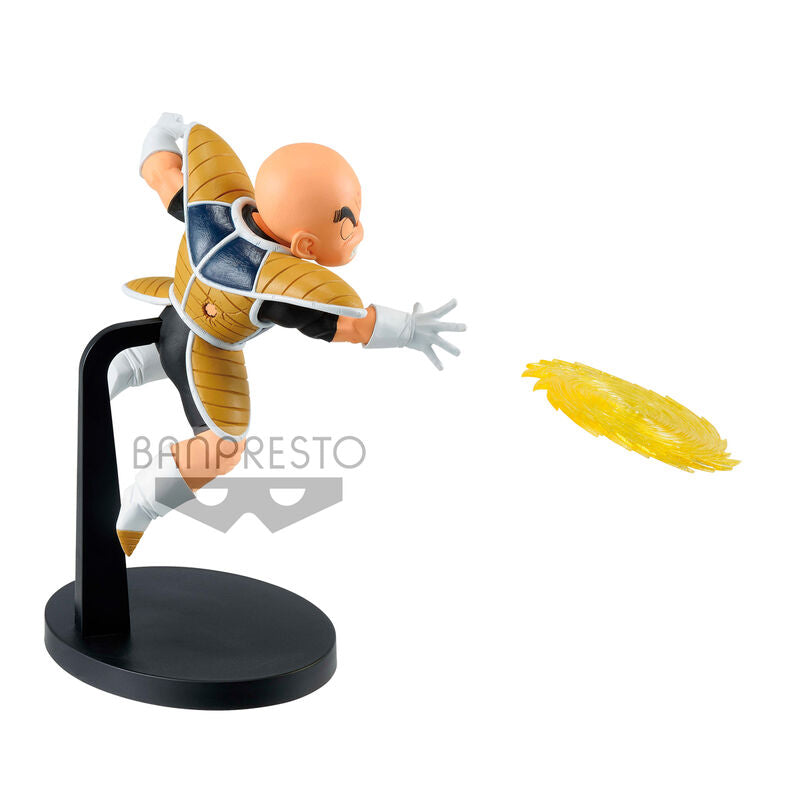 Figura de Krillin de Dragon Ball Z con armadura saiyan y efecto de energía amarillo - 3