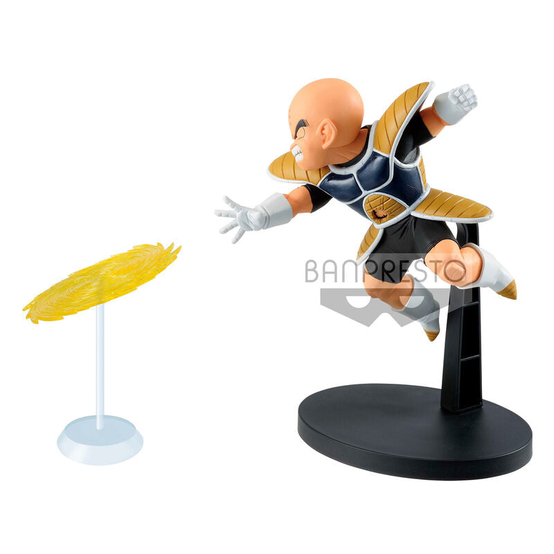 Figura de Krillin de Dragon Ball Z con armadura saiyan y efecto de energía amarillo - 5
