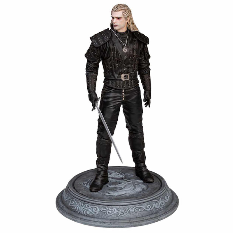 Figura de Geralt de Rivia de The Witcher con espada sobre base ornamental - 2