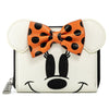 Cartera Fantasma de Minnie Disney Loungefly con lazo naranja de lunares