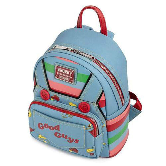 Mochila Loungefly de Chucky Good Guys en azul, rojo y verde - 2