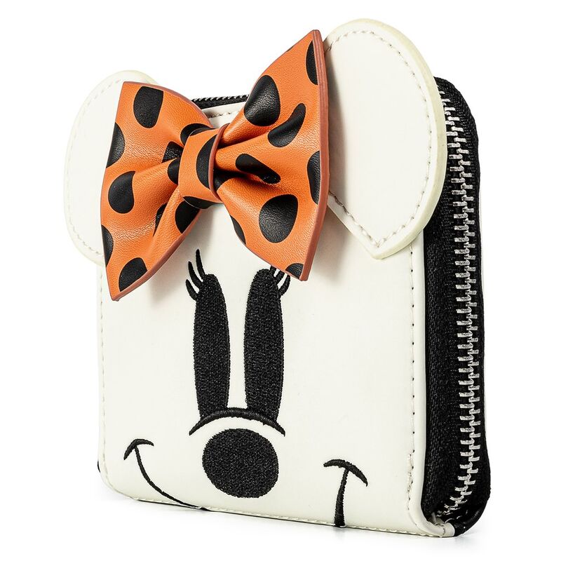 Cartera Fantasma de Minnie Disney Loungefly con lazo naranja de lunares - 3