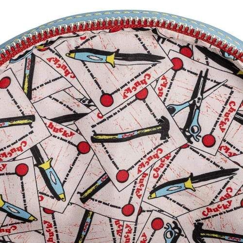 Mochila Loungefly de Chucky Good Guys en azul, rojo y verde - 4