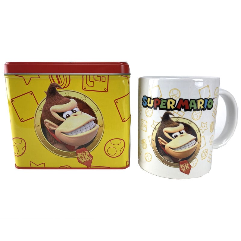 Set de taza de cerámica y hucha metálica de Donkey Kong Nintendo