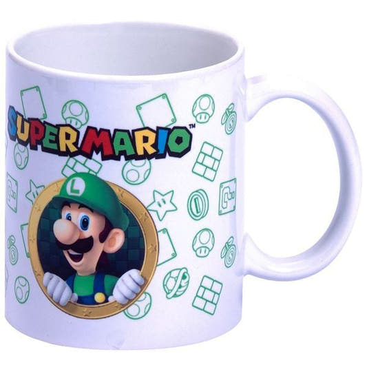 Hucha metálica y taza de cerámica de Luigi de Super Mario Bros - 2