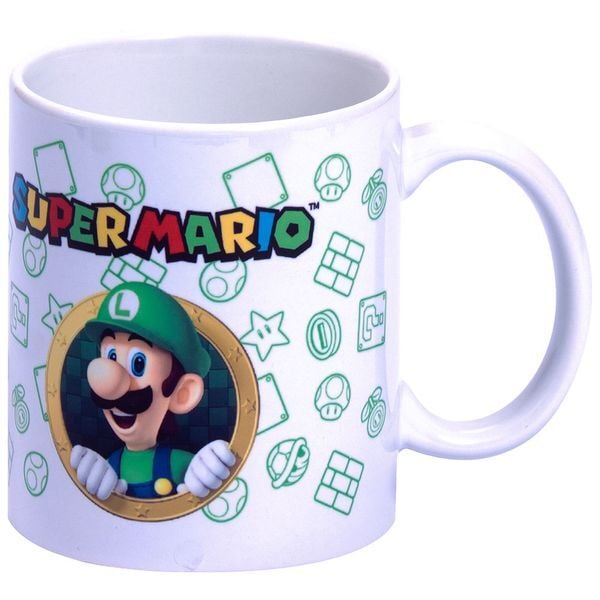 Hucha metálica y taza de cerámica de Luigi de Super Mario Bros - 2