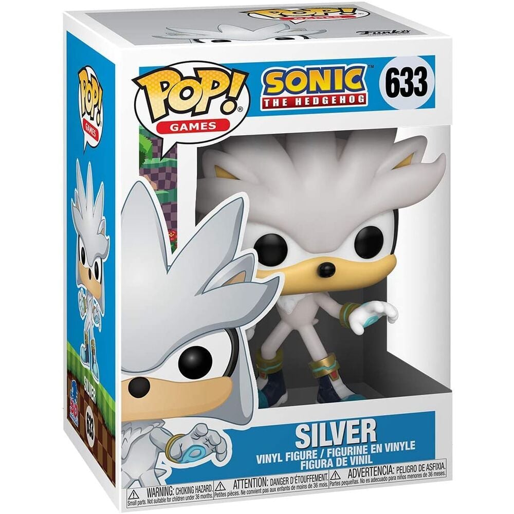 Figura Funko POP! de Silver the Hedgehog en caja con ventana