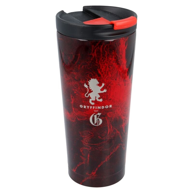 Vaso de viaje de acero inoxidable Harry Potter Gryffindor rojo y negro