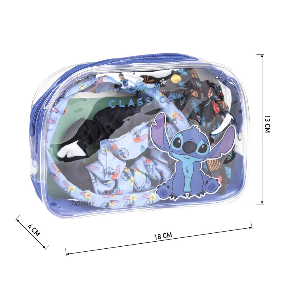 Neceser transparente Stitch Disney con accesorios para el pelo - 6