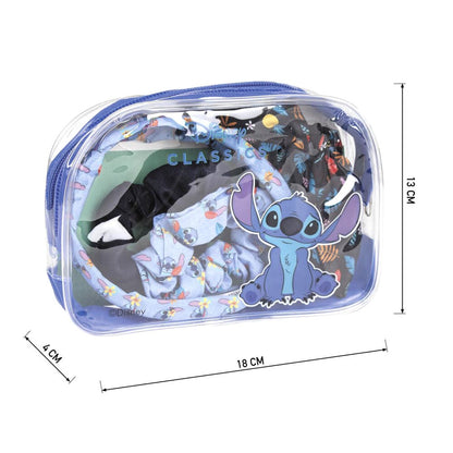 Neceser transparente Stitch Disney con accesorios para el pelo - 6