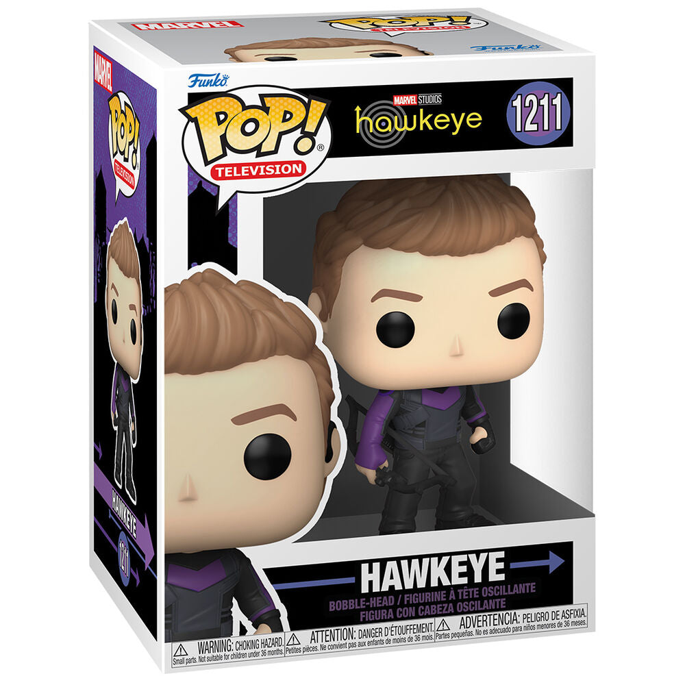 Figura Funko POP! de Hawkeye con traje negro y morado - 3