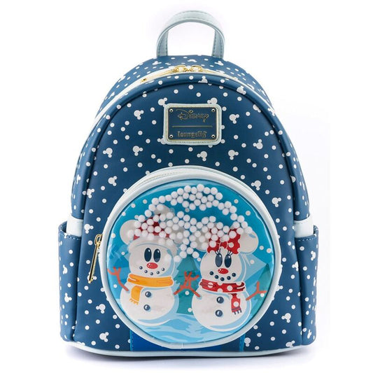 Mochila Loungefly Disney de Mickey y Minnie con muñecos de nieve - 2