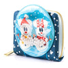 Cartera Disney Loungefly de Mickey y Minnie como muñecos de nieve