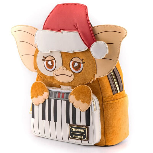 Mochila Loungefly de Gizmo de Gremlins con gorro navideño y teclado de piano - 2