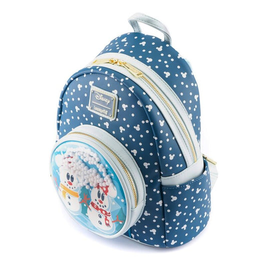 Mochila Loungefly Disney de Mickey y Minnie con muñecos de nieve - 3